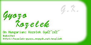 gyozo kozelek business card